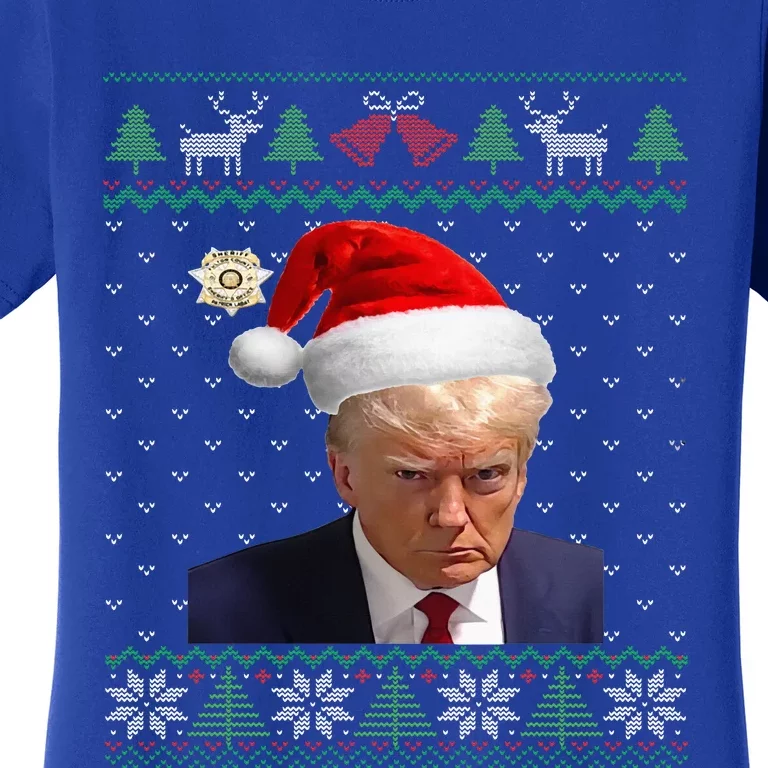 Official Donald Trump Mug Shot Ugly Christmas Women's T-Shirt