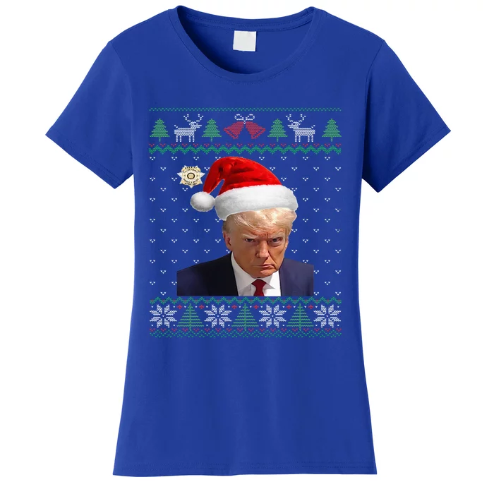 Official Donald Trump Mug Shot Ugly Christmas Women's T-Shirt