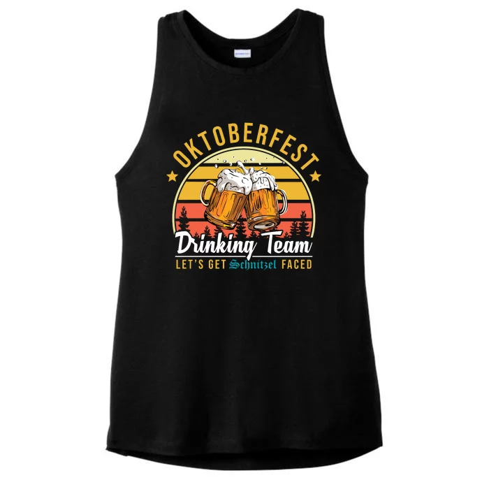 Oktoberfest Drinking Team Funny Beer Ladies Tri-Blend Wicking Tank