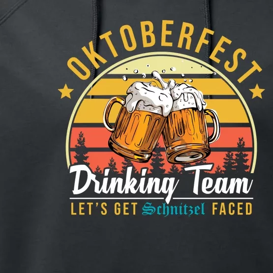 Oktoberfest Drinking Team Funny Beer Performance Fleece Hoodie