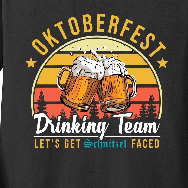 Oktoberfest Drinking Team Funny Beer Kids Long Sleeve Shirt