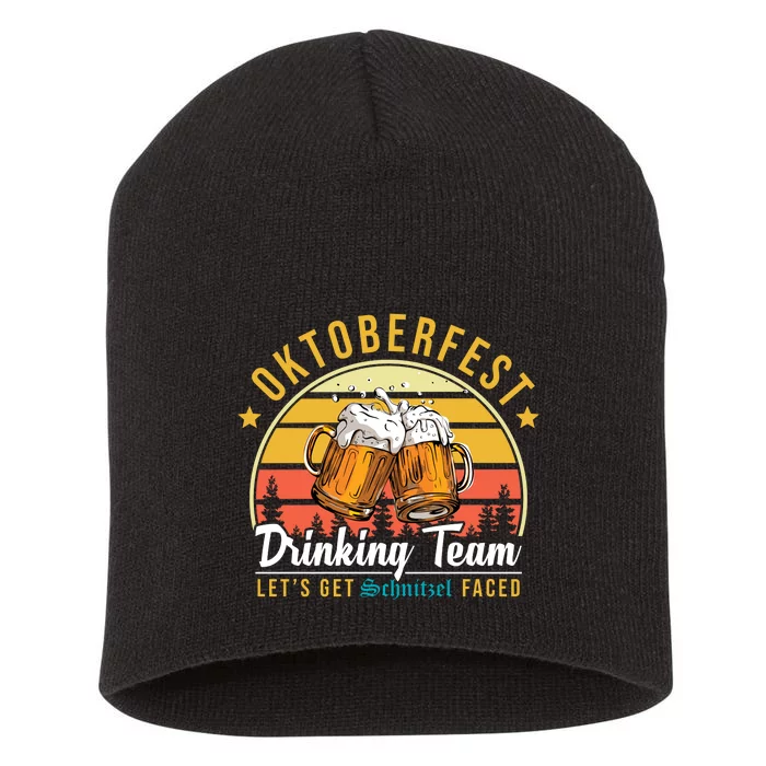 Oktoberfest Drinking Team Funny Beer Short Acrylic Beanie