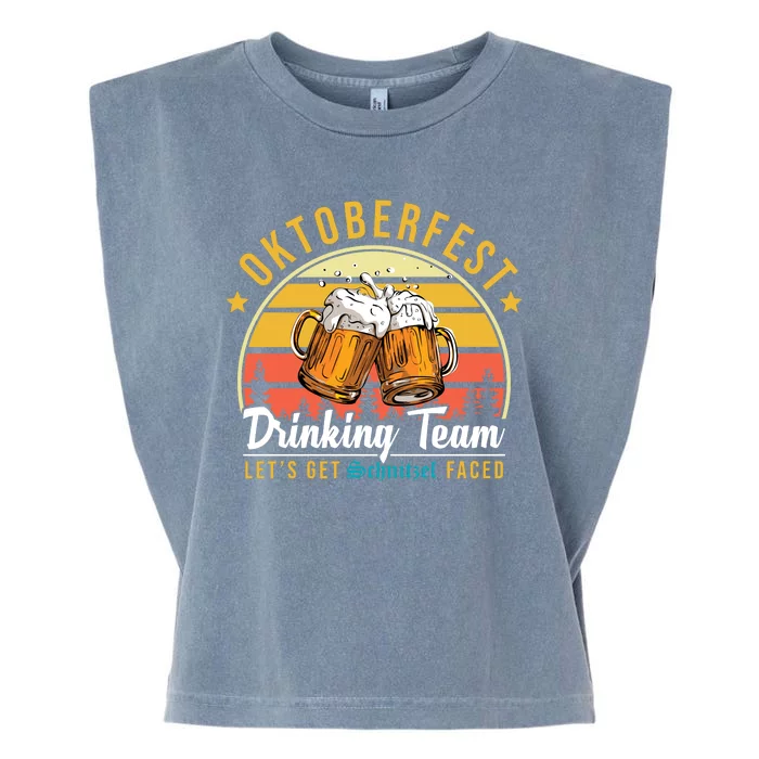 Oktoberfest Drinking Team Funny Beer Garment-Dyed Women's Muscle Tee