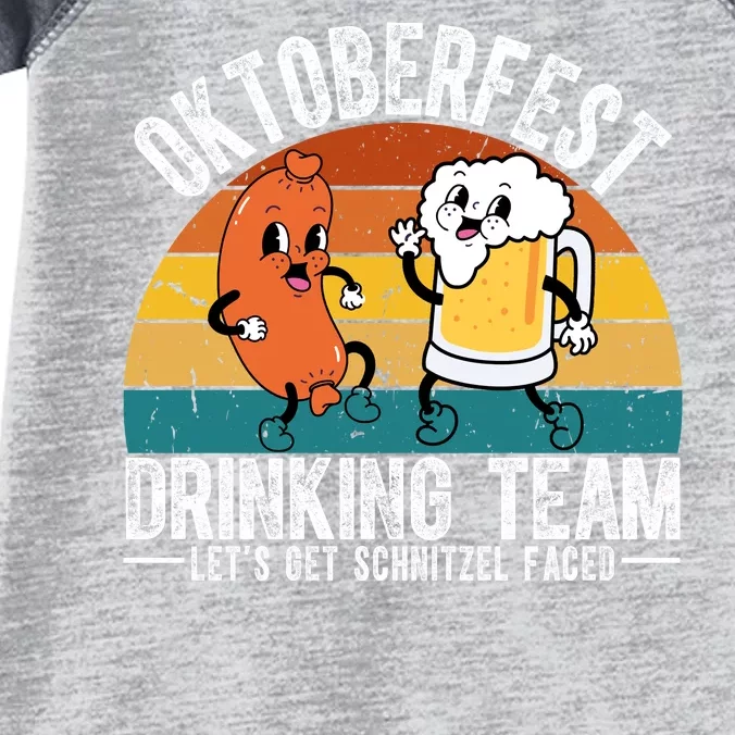 Oktoberfest Drinking Team Lets Get Schnitzel Faced Funny Infant Baby Jersey Bodysuit