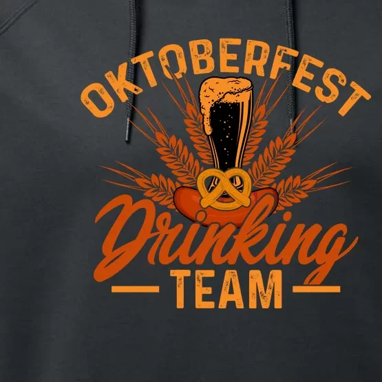 Oktoberfest Drinking Team Graphic Performance Fleece Hoodie