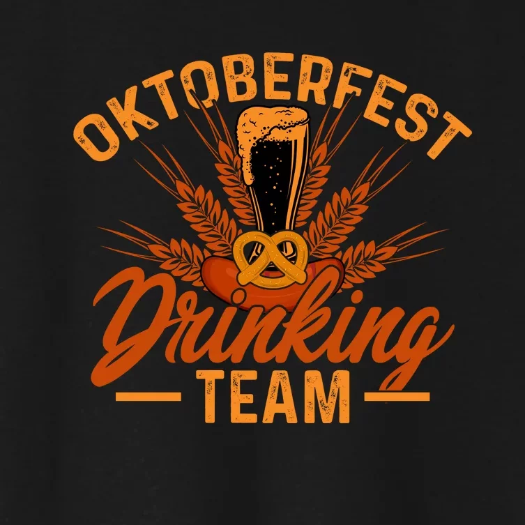 Oktoberfest Drinking Team Graphic Women's Crop Top Tee