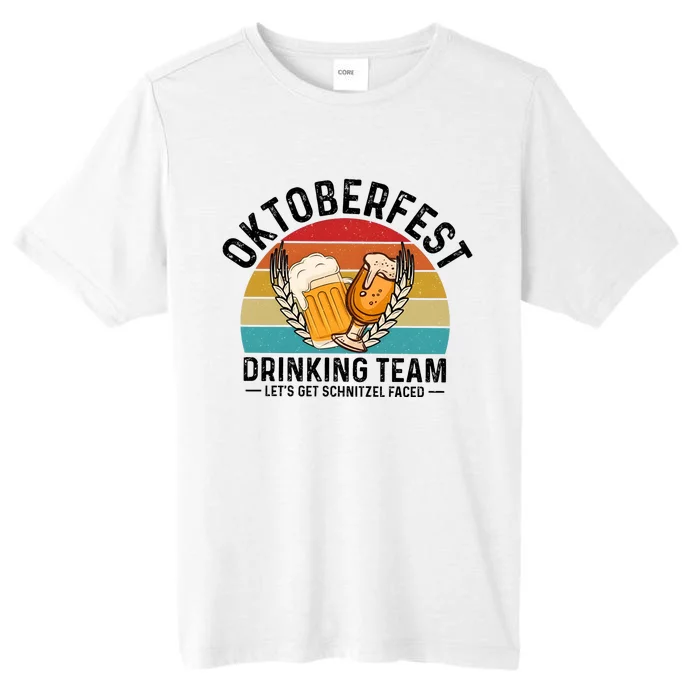 Oktoberfest Drinking Team Let’S Get Schnitzel Faced Beer Lover ChromaSoft Performance T-Shirt