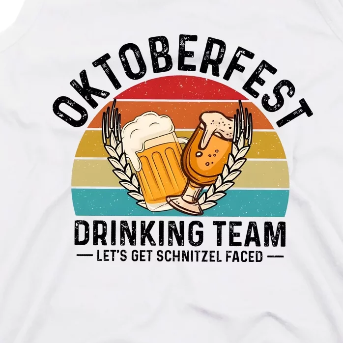 Oktoberfest Drinking Team Let’S Get Schnitzel Faced Beer Lover Tank Top