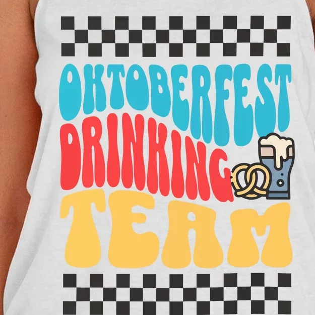 Oktoberfest Drinking Team Beer Lover Drinking Women's Knotted Racerback Tank