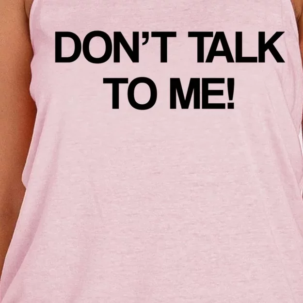 Original Dont Talk To Me! Funny Masked Performer Costume Gift Women's Knotted Racerback Tank