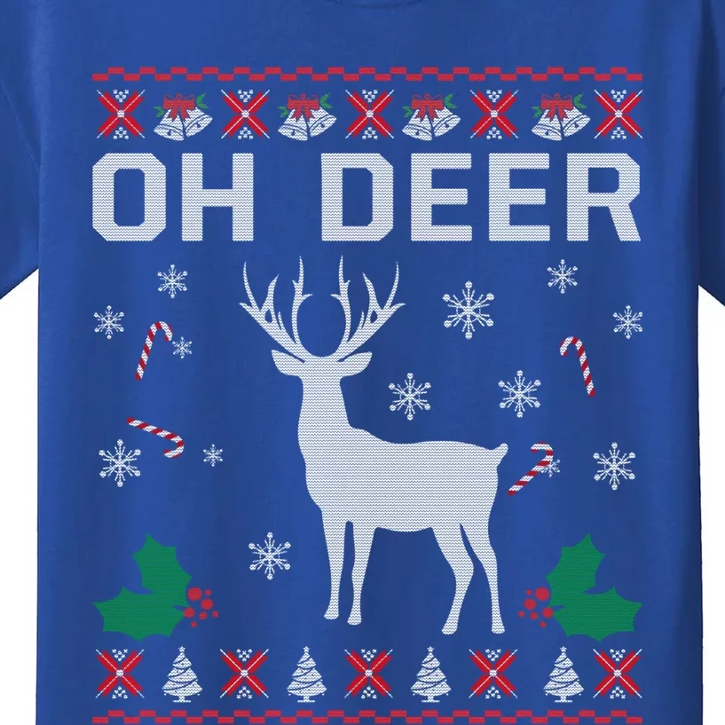 Oh Deer Ugly Christmas Sweater Funny Funny Gift Gift Kids T-Shirt