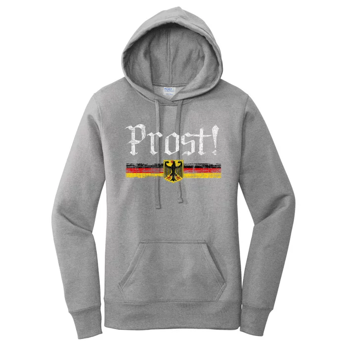 Oktoberfest Drinking Vintage German Flag Prost Women's Pullover Hoodie