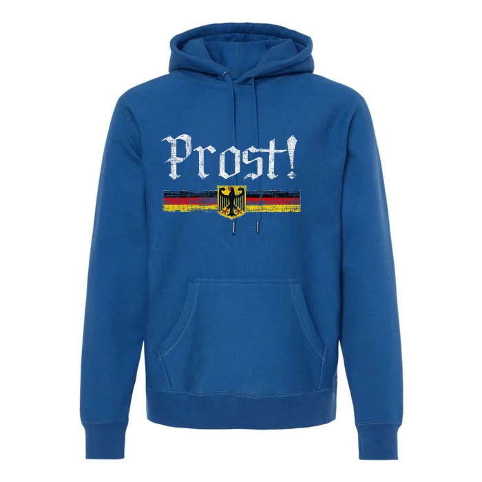 Oktoberfest Drinking Vintage German Flag Prost Premium Hoodie