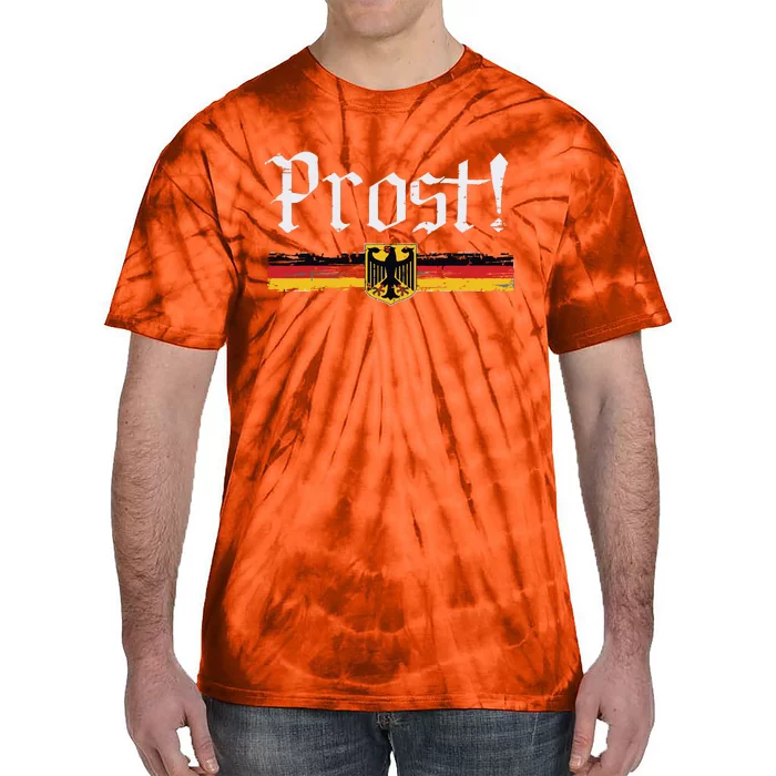 Oktoberfest Drinking Vintage German Flag Prost Tie-Dye T-Shirt