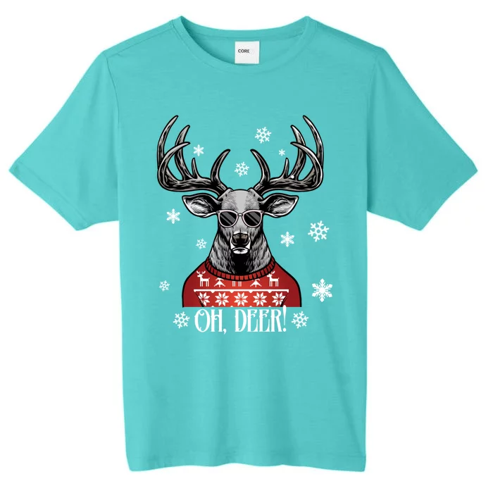 Oh Deer Vintage Christmas Retro Cool Old Fashioned Hirsch Funny Gift ChromaSoft Performance T-Shirt