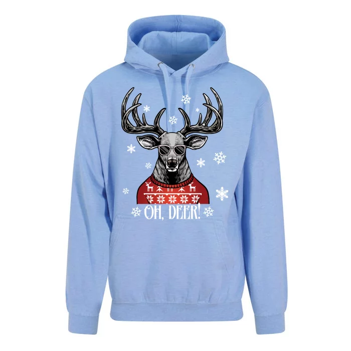 Oh Deer Vintage Christmas Retro Cool Old Fashioned Hirsch Funny Gift Unisex Surf Hoodie