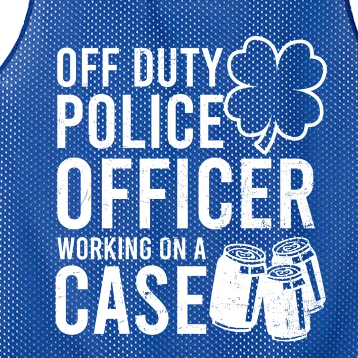 Off Duty Working On Case Design St Patricks Police Gift Mesh Reversible Basketball Jersey Tank