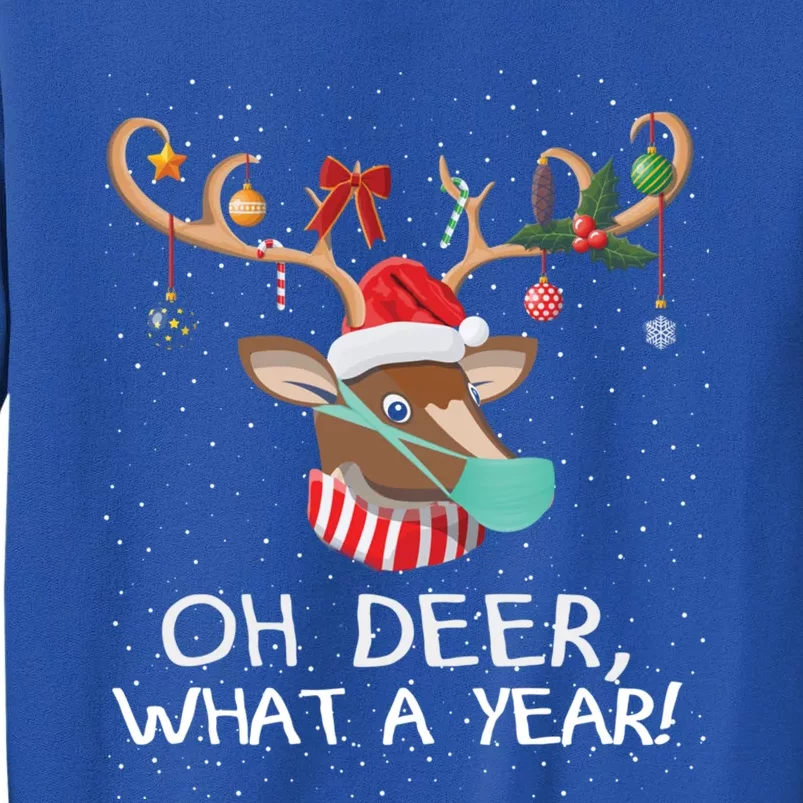 Oh Deer What A Year Christmas Reindeer Family Pajama Deer Gift Sweatshirt