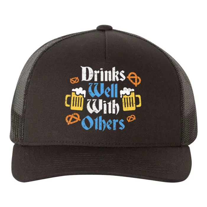 Oktoberfest Drinks Well With Others Gift Yupoong Adult 5-Panel Trucker Hat