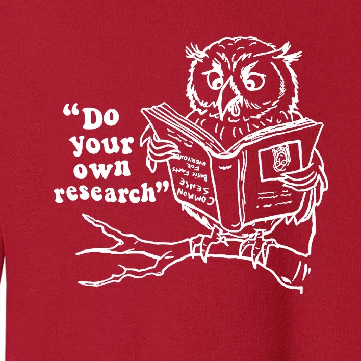 Owl Do Your Own Research Toddler Sweatshirt