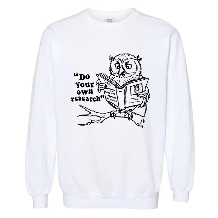 Owl Do Your Own Research Garment-Dyed Sweatshirt