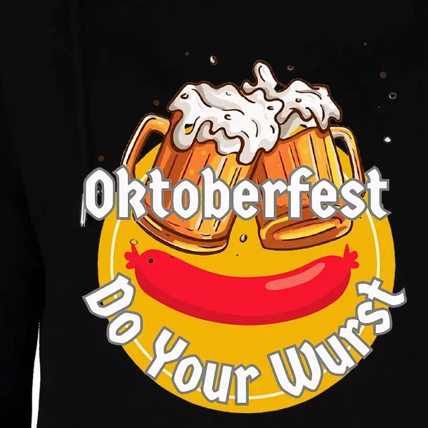 Oktoberfest Do Your Wurst Octoberfest Womens Funnel Neck Pullover Hood