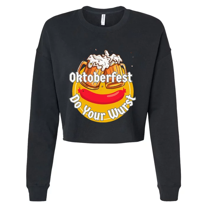 Oktoberfest Do Your Wurst Octoberfest Cropped Pullover Crew