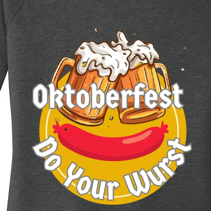 Oktoberfest Do Your Wurst Octoberfest Women's Perfect Tri Tunic Long Sleeve Shirt