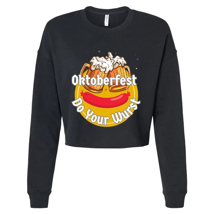 Oktoberfest Do Your Wurst Octoberfest Cropped Pullover Crew