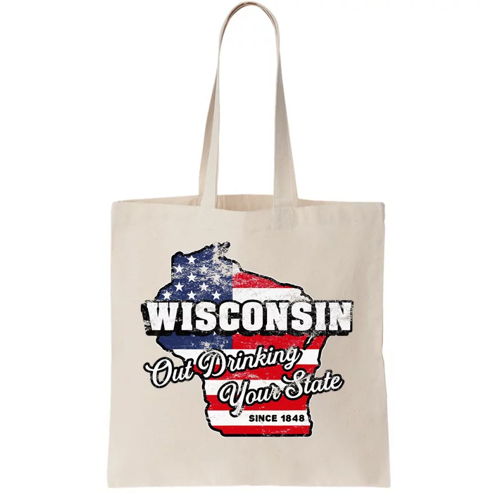 Out Drinking Your State Since 1848 I Beer Wisconsin Tote Bag