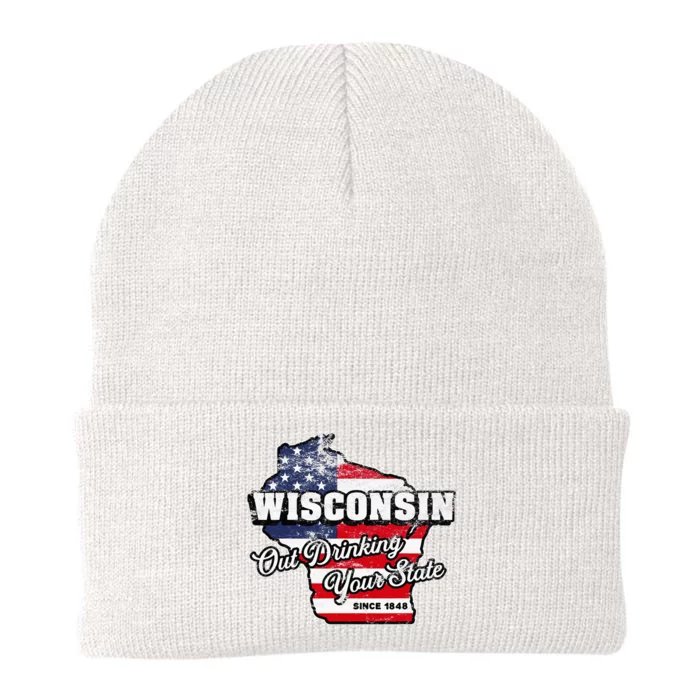 Out Drinking Your State Since 1848 I Beer Wisconsin Knit Cap Winter Beanie