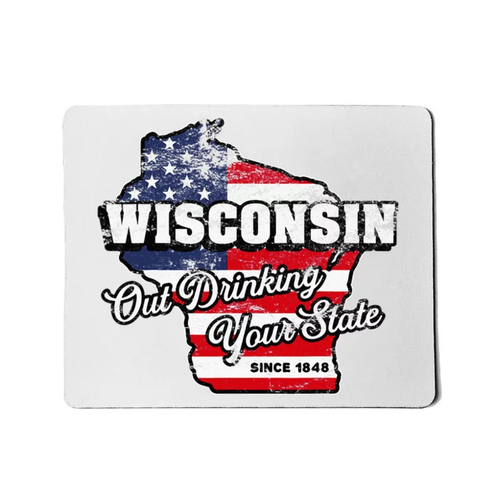 Out Drinking Your State Since 1848 I Beer Wisconsin Mousepad