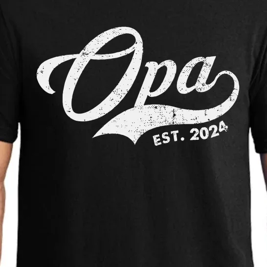 Opa Est. 2024 For Fathers Day Soon To Be Grandpa 2024 Pajama Set