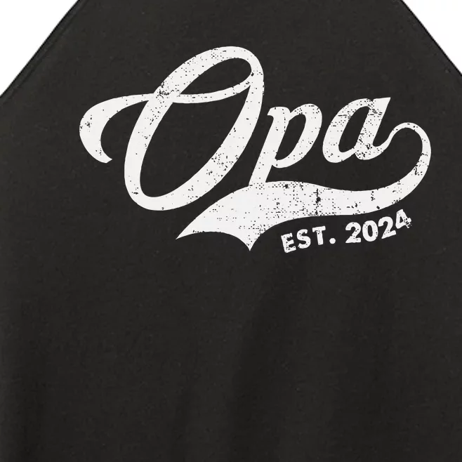 Opa Est. 2024 For Fathers Day Soon To Be Grandpa 2024 Women’s Perfect Tri Rocker Tank