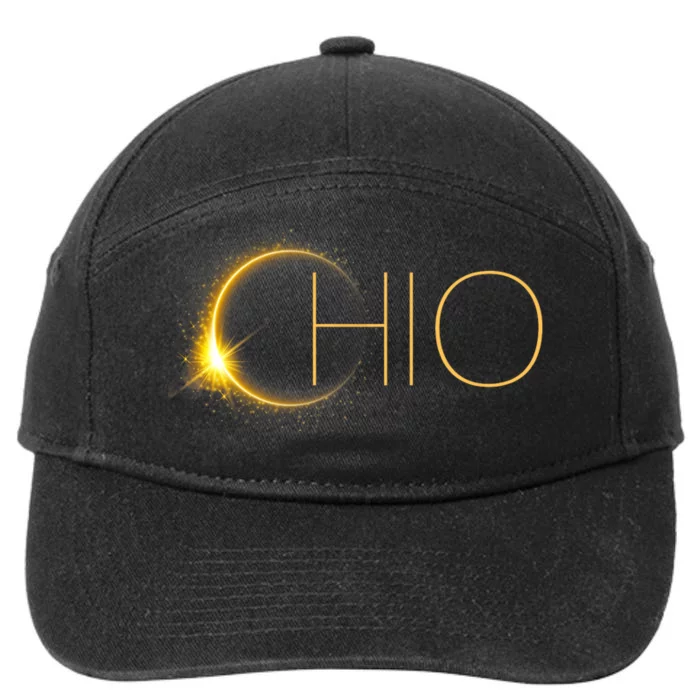 Ohio Eclipse 2024 Total Eclipse Solar Eclipse Ohio 7-Panel Snapback Hat