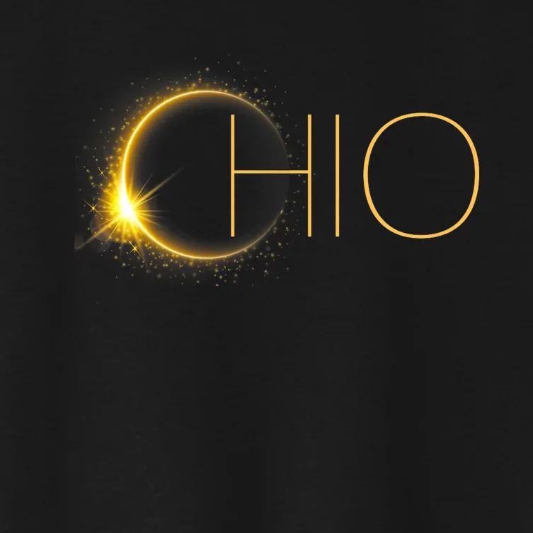 Ohio Eclipse 2024 Total Eclipse Solar Eclipse Ohio Women's Crop Top Tee