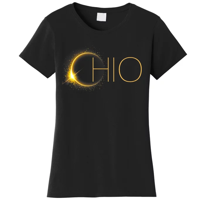 Ohio Eclipse 2024 Total Eclipse Solar Eclipse Ohio Women's T-Shirt