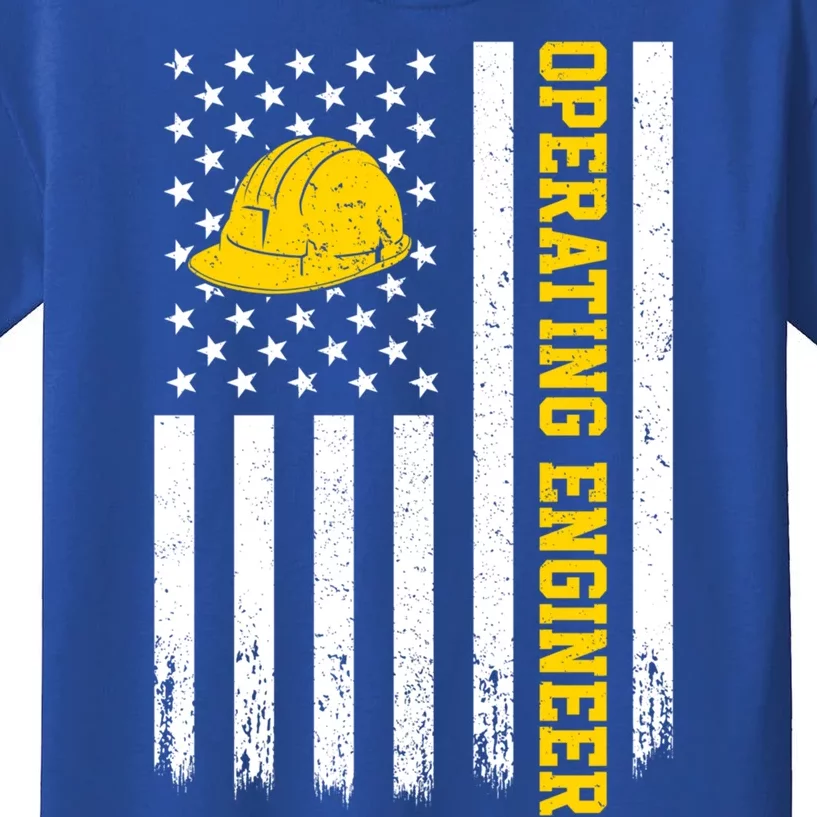 Operating Engineer American Usa Flag Great Gift Kids T-Shirt