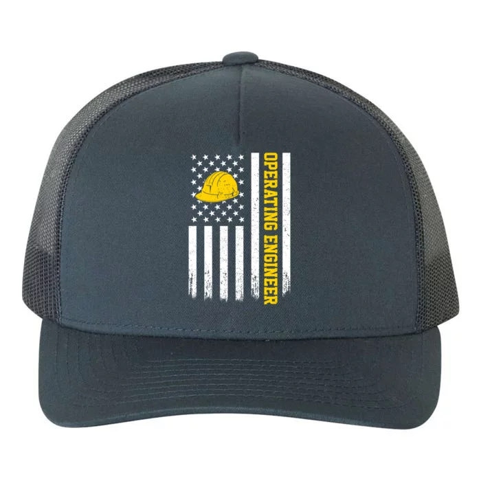 Operating Engineer American Usa Flag Great Gift Yupoong Adult 5-Panel Trucker Hat