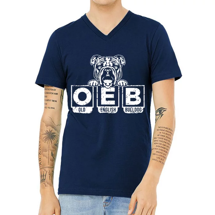 Old English Bulldog V-Neck T-Shirt