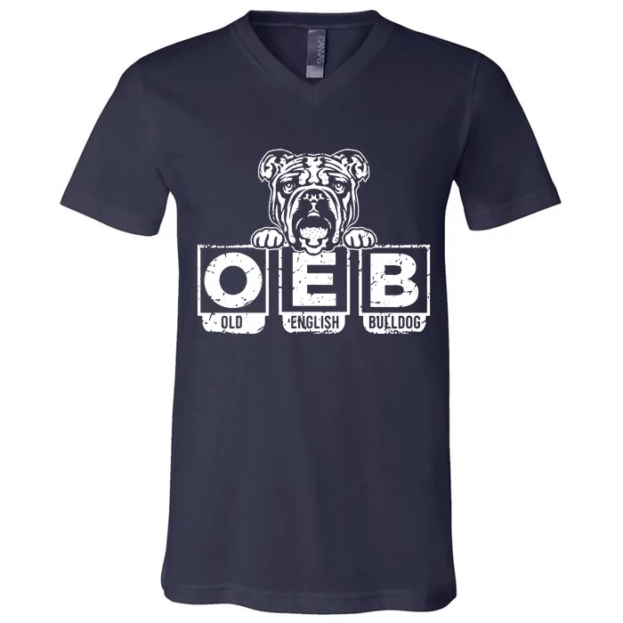 Old English Bulldog V-Neck T-Shirt