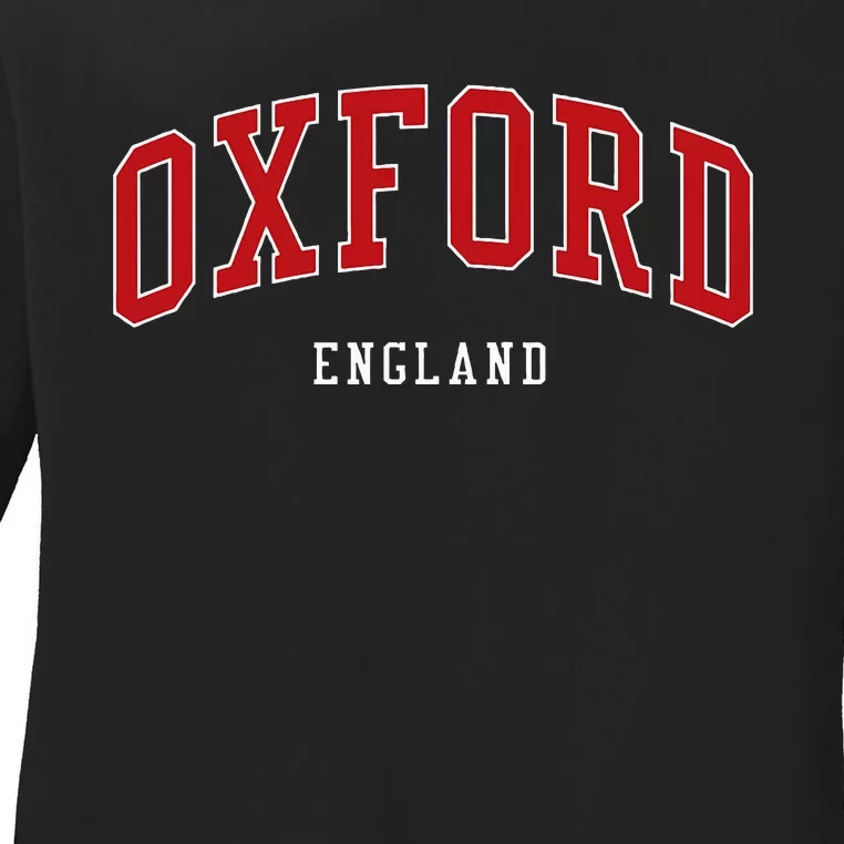 Oxford England College University Style Ladies Long Sleeve Shirt