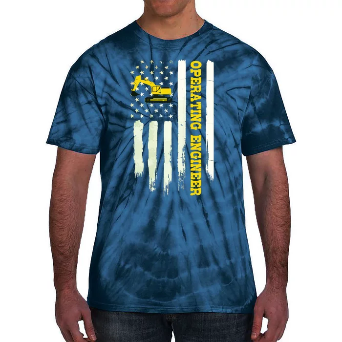 Operating Engineers Design On Back Of Clothing Tie-Dye T-Shirt