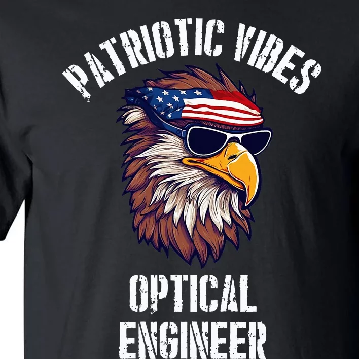 Optical Engineer Eagle July 4th American Flag Tall T-Shirt