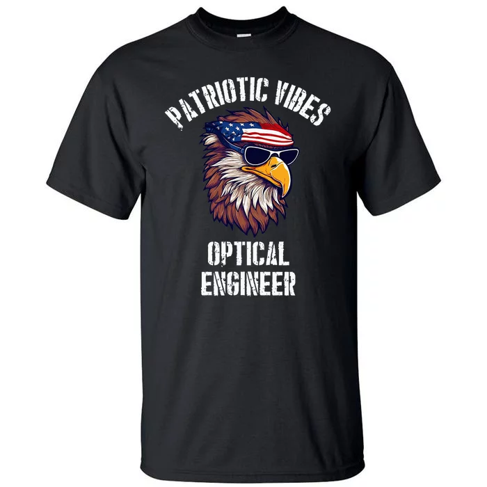 Optical Engineer Eagle July 4th American Flag Tall T-Shirt