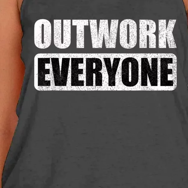 Outwork Everyone Entrepreneur Motivation Inspirational Women's Knotted Racerback Tank