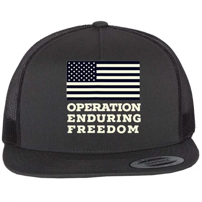 Operation Enduring Freedom Oef Veteran Flat Bill Trucker Hat