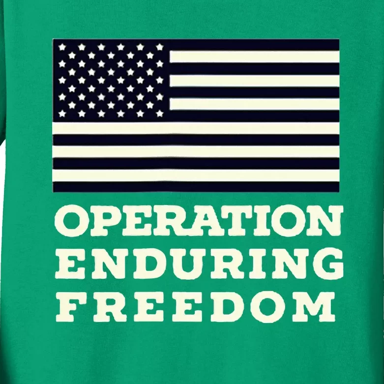 Operation Enduring Freedom Oef Veteran Kids Long Sleeve Shirt