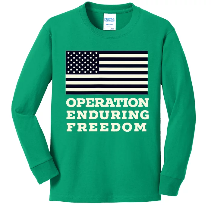 Operation Enduring Freedom Oef Veteran Kids Long Sleeve Shirt