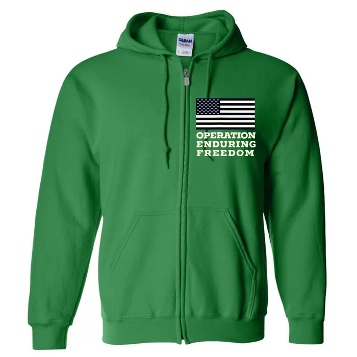 Operation Enduring Freedom Oef Veteran Full Zip Hoodie